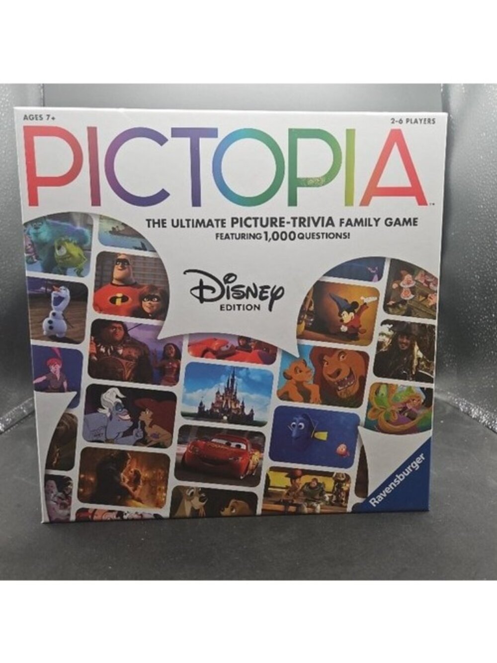 Disney Pictopia Family Board Game  Picture Trivia Ages 7+ Edition  2-6 Players